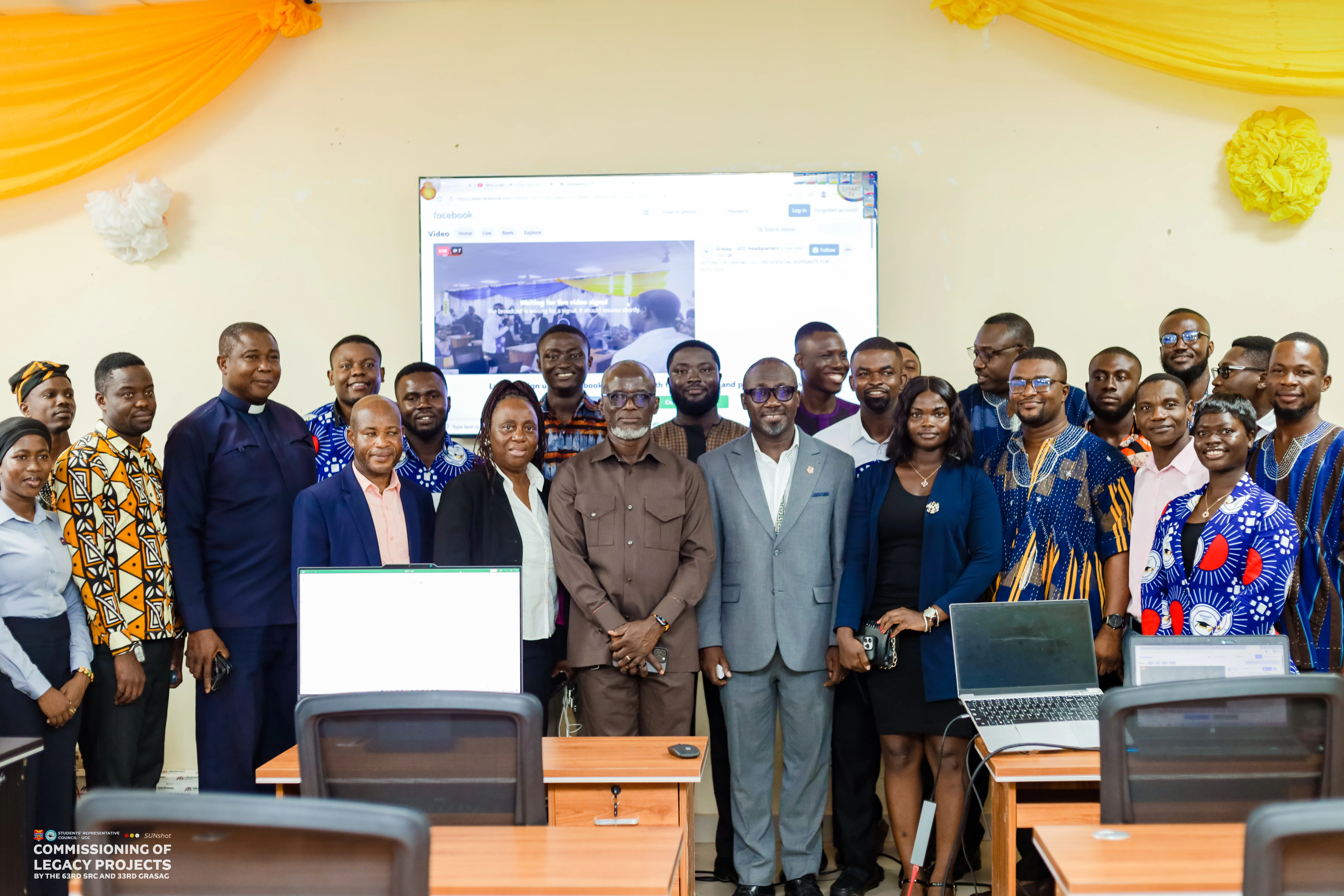 The Vice-Chancellor and Registrar with the ADB team