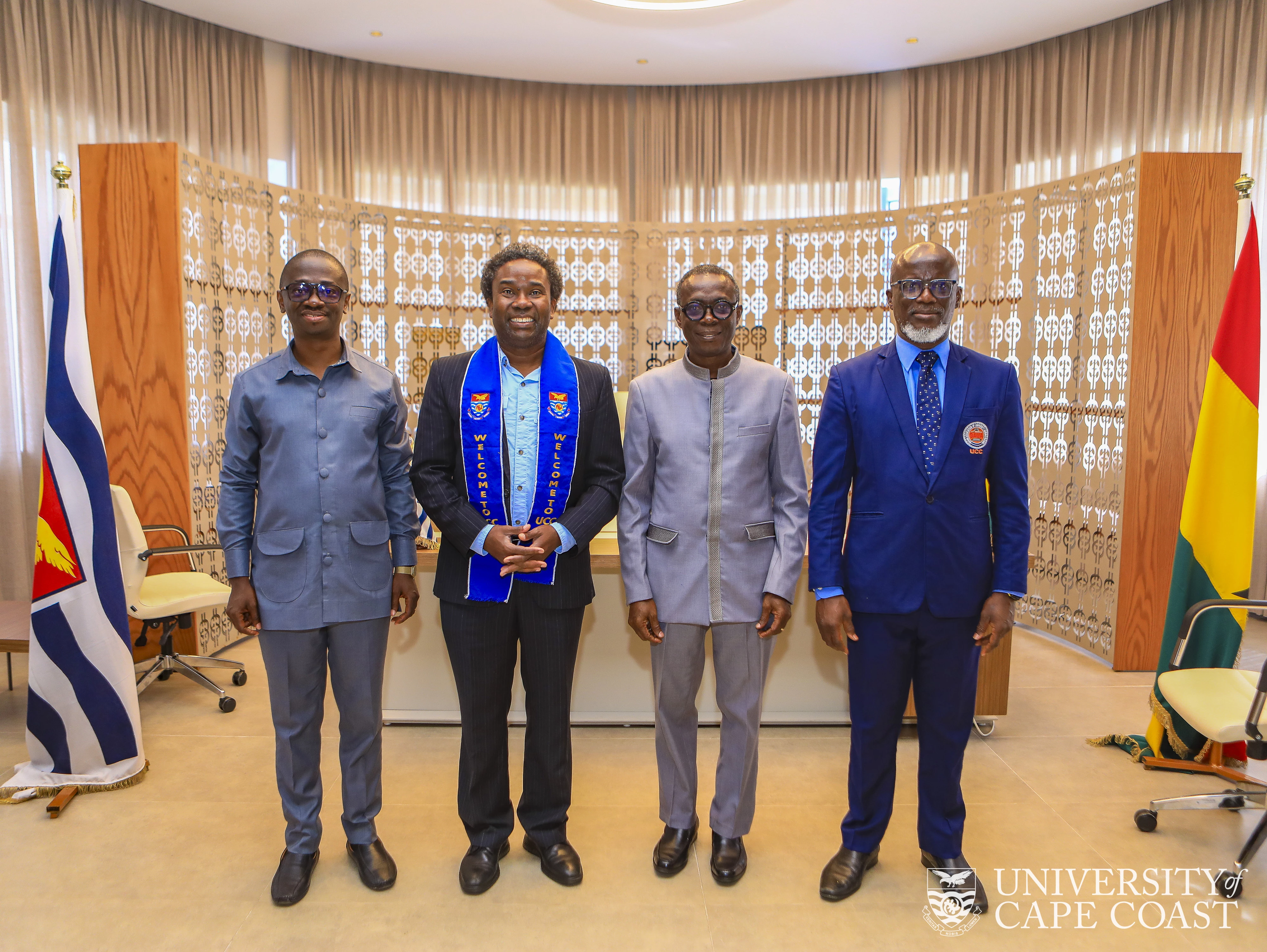Vice-Chancellor Receives Prof. Dimy Doresca