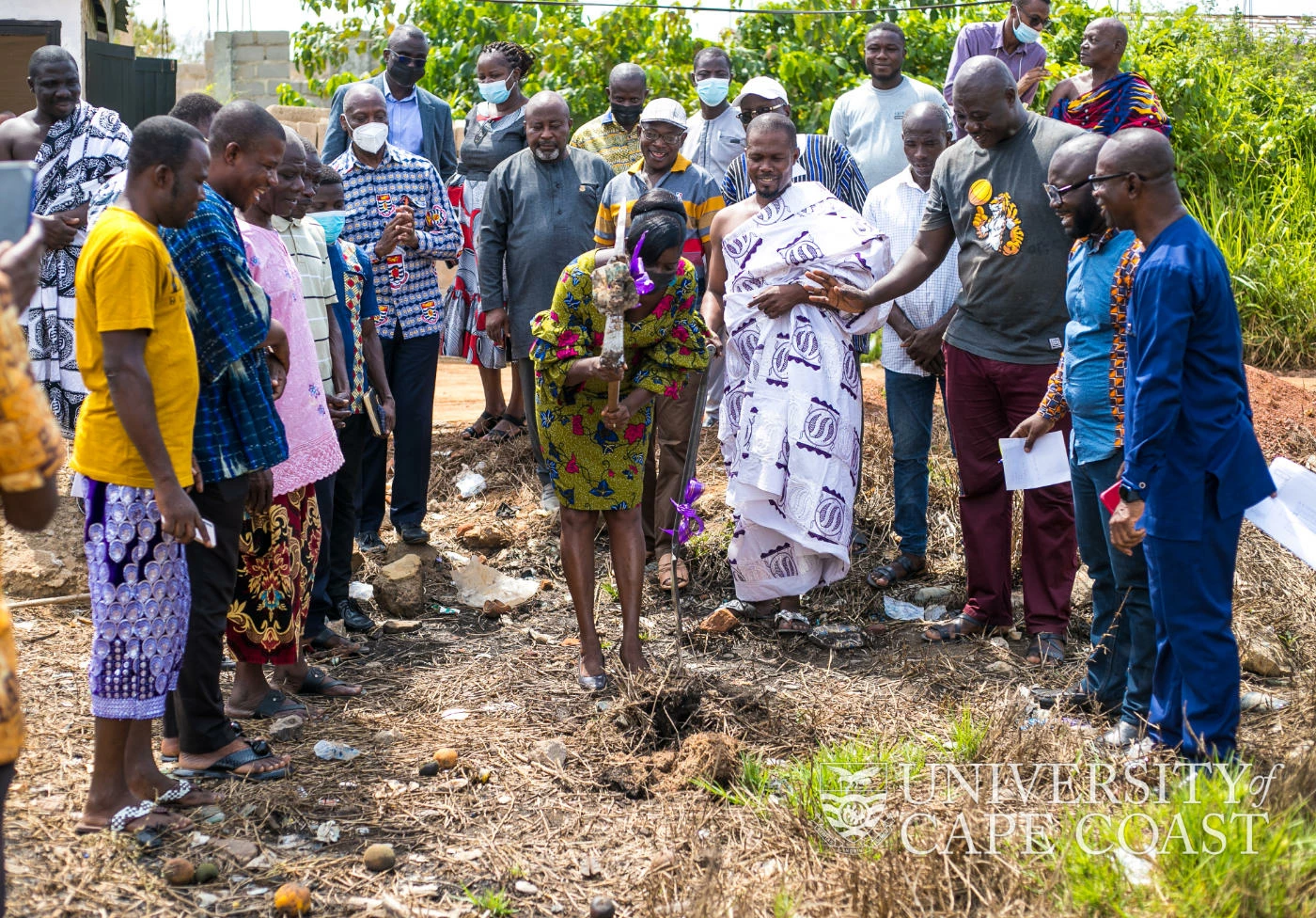 UCC Cuts Sod for Toilet Facility for Amamoma
