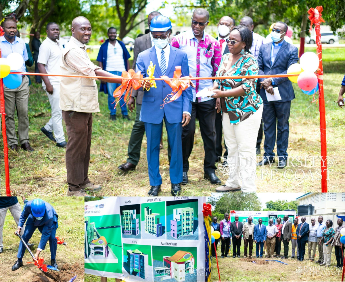 UCC VC Cuts Sod for 13 Million Cedis ACECoR Multi-Purpose Building